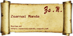 Zsarnai Manda névjegykártya